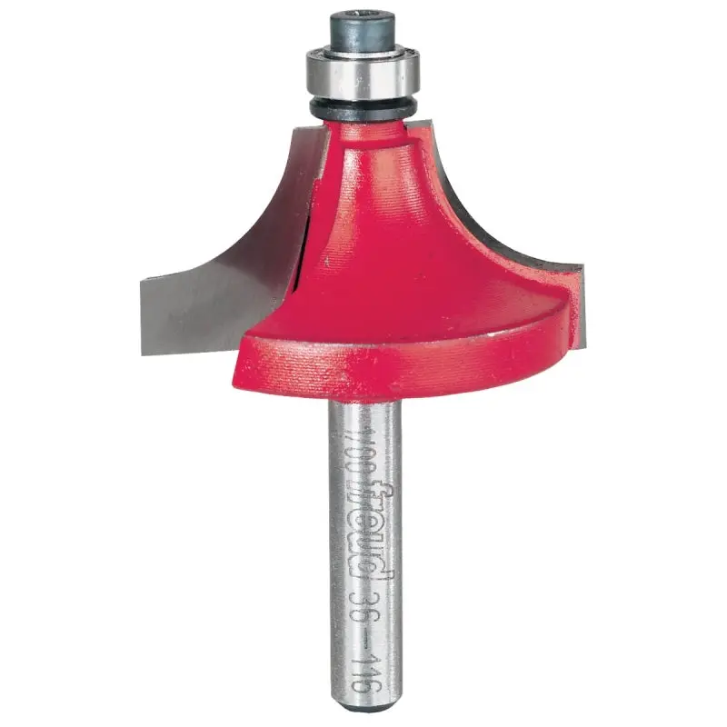 Freud 36-116 Router Bit, 1-1/2 in Dia Cutter, 2-1/2 in OAL, 1/4 in Dia Shank, 4-Cutter, Carbide