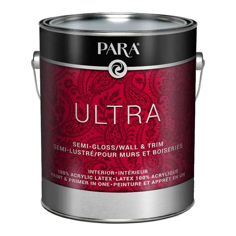 Para Ultra Series 8304-16 Interior Paint, Solvent, Water, Semi-Gloss, Pastel, 1 gal, 450 to 500 sq-ft Coverage Area