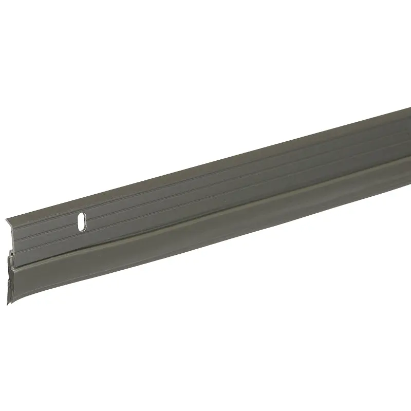 Frost King 3B59H Door Sweep, 36 in L, 1-3/4 in W, Aluminum Flange, Vinyl Insert