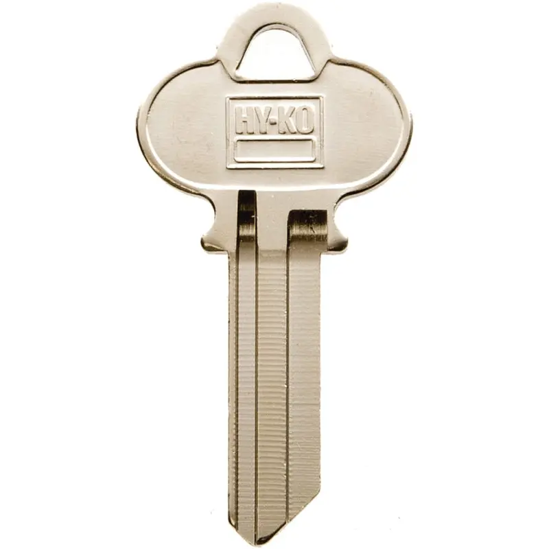 Hy-Ko 11010WK1 Key Blank, Brass, Nickel, For: Weslock Vehicle Locks