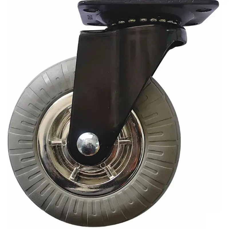 5 in. Chrome Spokes Swivel Caster with 264 lbs. Load Capacity and Soft Rubber Tread (4-Pack)10 / package