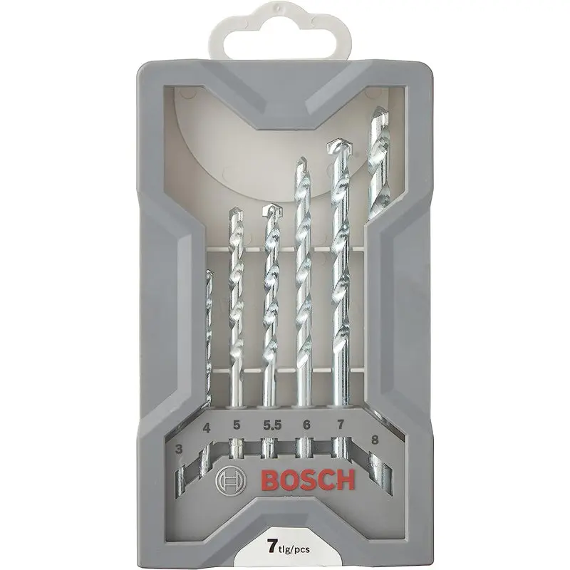 CYL-1 Masonry Drill Bit Set 3/4/5/5.5/6/7/8mm 7pcs