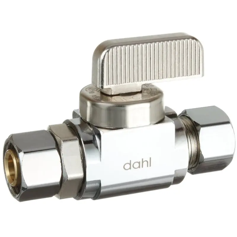 Dahl mini-ball 511-41-31 Straight Retrofit Valve, 3/8 in Connection, Female Compression x Compression, 250 psi Pressure