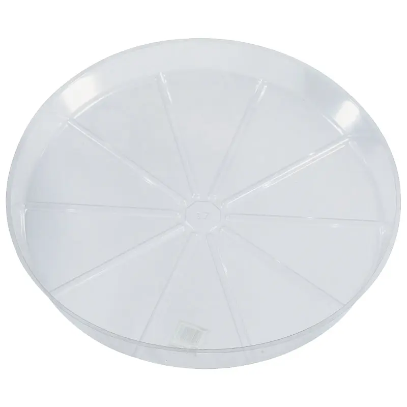 Gardener's Blue Ribbon VS17 Planter Saucer, 17 in Dia, Vinyl, Clear