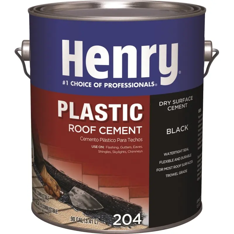 Henry HE204042 Plastic Roof Cement, Black, Liquid, 1 gal Can