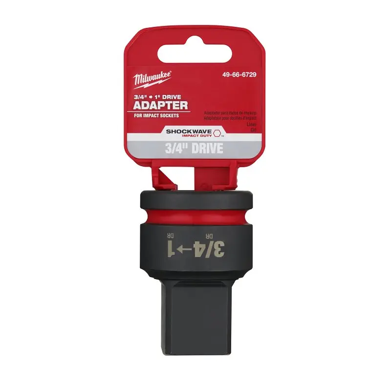Milwaukee SHOCKWAVE Impact Duty 49-66-6729 Impact Adapter, 3/4 in Drive, Square Drive, 1 in Output Drive, 2.48 in L
