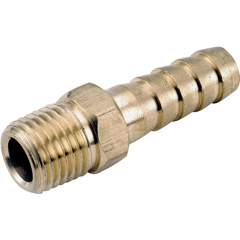 Anderson Metals 129 Series 757001-0602 Hose Adapter, 3/8 in, Barb, 1/8 in, MPT, Brass