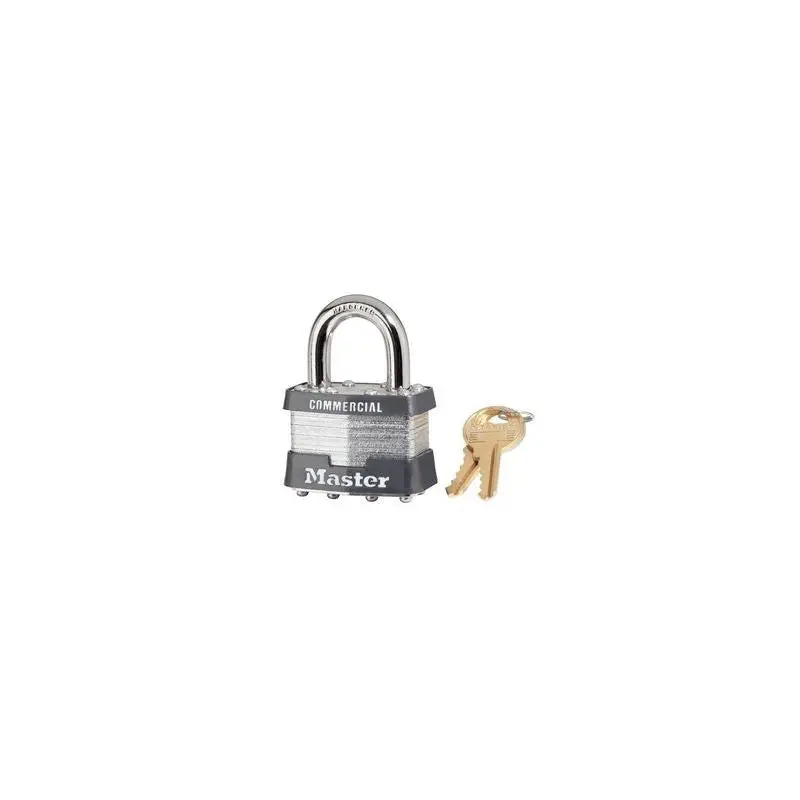 Master Lock Model No. 1KA, 1-3/4in (44mm) Wide Laminated Steel Pin Tumbler Padlock, Keyed Alike2005