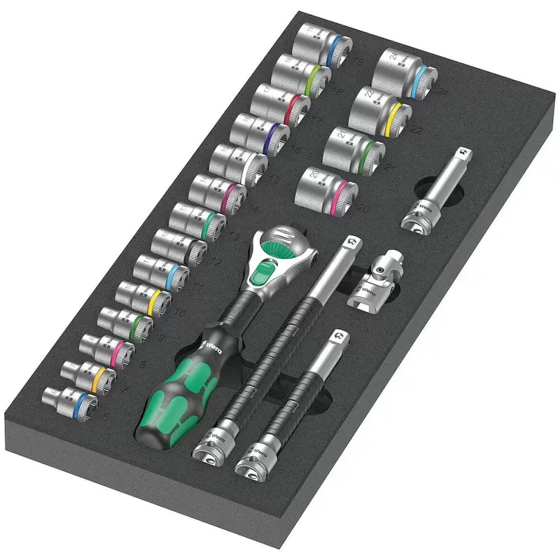 WERA 05150111001 9721 Foam insert 8000 B Zyklop 3/8" ratchet set 1, 23 pieces