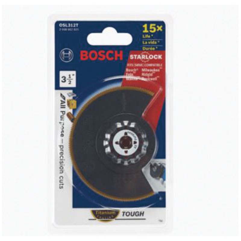 BOSCH OSL400K Bi-Metal Oscillating Multi-Tool Knife Blade, 3-1/2 in L Blade, 4 in W Blade, 1-Piece