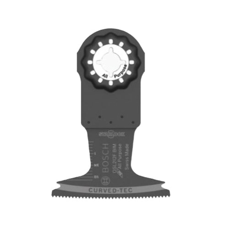 BOSCH Starlock OSL212F Oscillating Multi-Tool Saw Blade, Straight Blade, 4 in L Blade, 2-1/2 in W Blade, 1-Piece