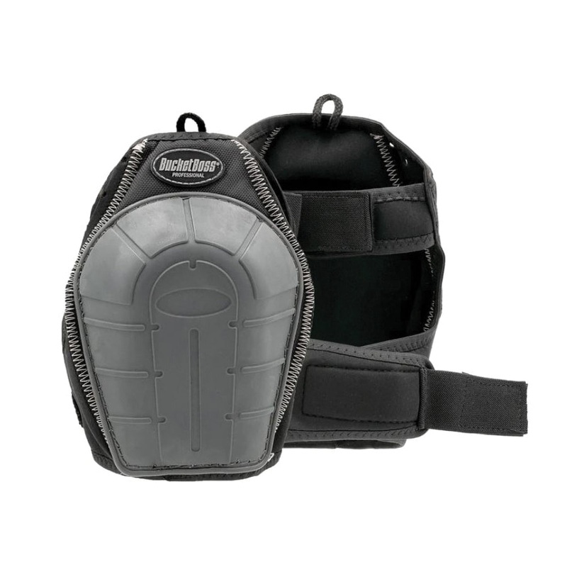 Bucket Boss 92100 Hard Shell Knee Pad, Plastic Cap, EVA Foam/Neoprene Pad, Hook and Loop Closure