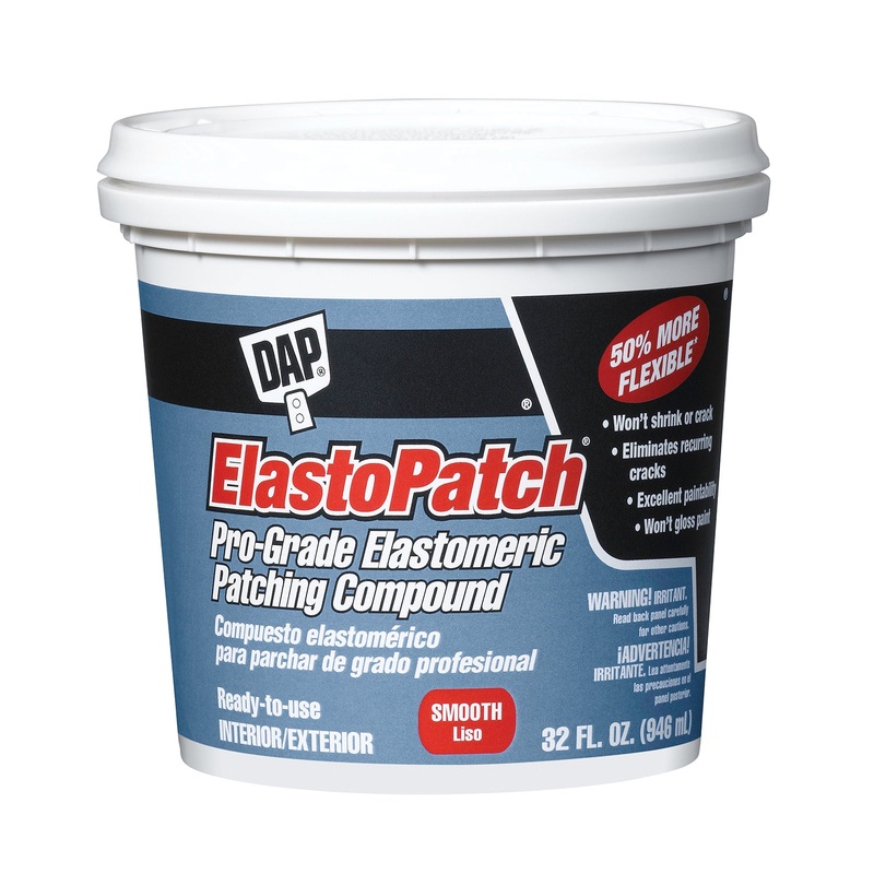 DAP Elastopatch 12278 Smooth Flexible Patching Compound, White, 32 fl-oz