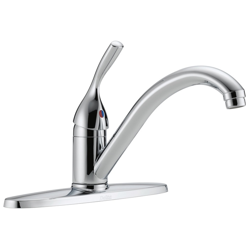 DELTA Classic 100-DST Kitchen Faucet, Deck, Single Handle, Chrome