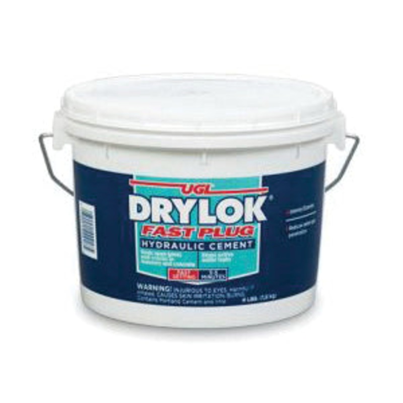Drylok Fast Plug 00917 Hydraulic Cement, Gray, 16 cu-in/lb Coverage, 4 lb Container