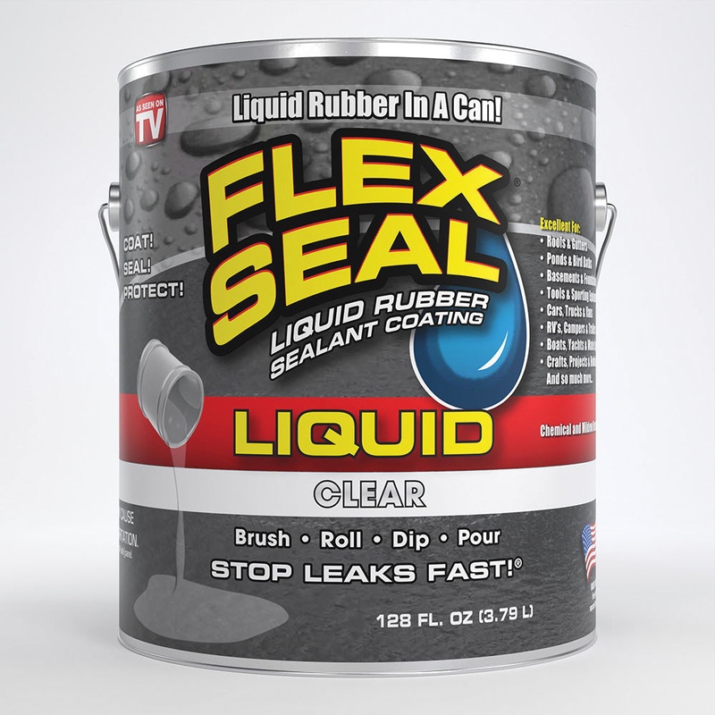 FLEX SEAL US855CLR01-2 Rubber Coating, Liquid, Clear, 6 to 12 hr Dry Time, 1 gal