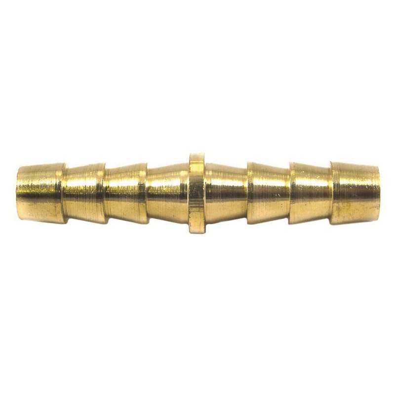 Forney 75361 Hose Splicer, 1/4 in Barb x 1/4 in Barb, Brass