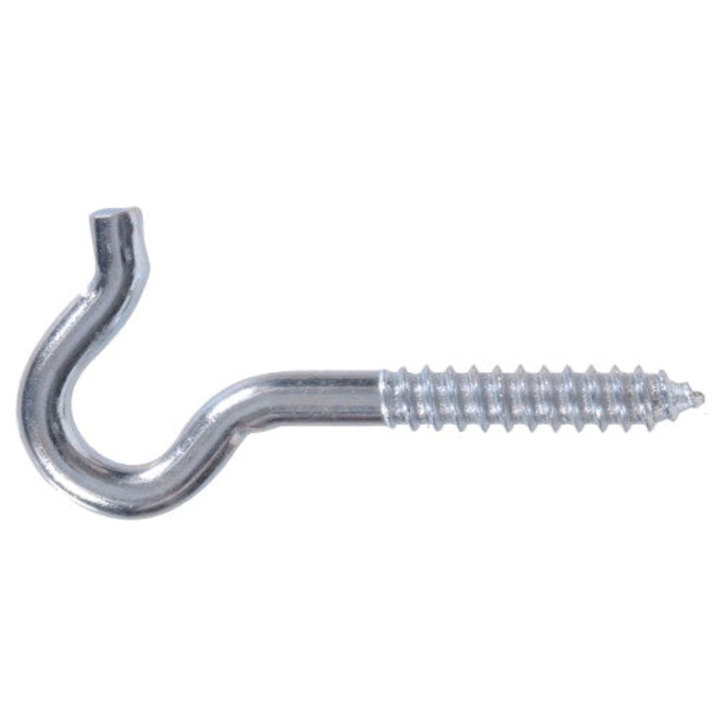 HARDWARE ESSENTIALS 851881 Screw Hook, Steel, Zinc-Plated, 4-1/2 in L, 150 lb Work Load