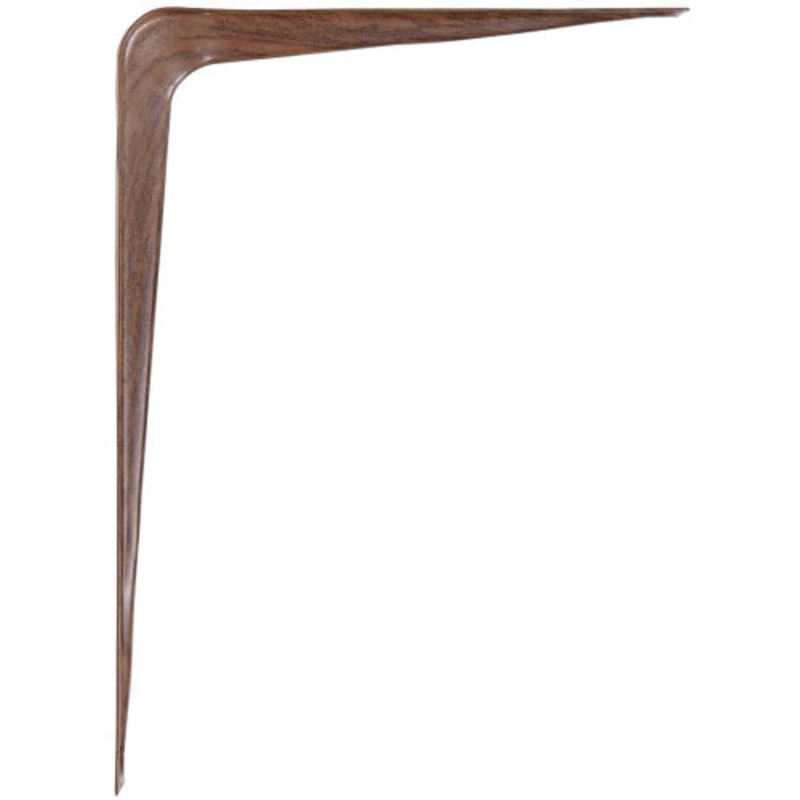 HARDWARE ESSENTIALS 852178 Shelf Bracket, 6 in L, 8 in W, Steel, Fruitwood, Fruitwood, 100 lb Weight