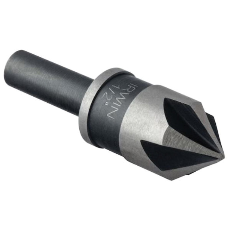 IRWIN 1882788 Tapered Countersink Replacement Bit, #8 Drill Bit, 82 deg Countersink, Round Shank, 5 -Flute