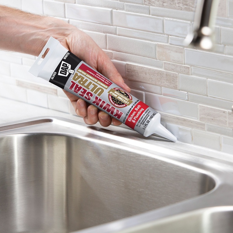 KWIK SEAL ULTRA 7079818898 Advanced Kitchen and Bath Sealant, Paste, Clear, Very Mild, Acrylic Copolymer Base