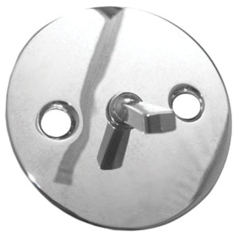 LASCO 03-1409 Bathtub Drain Waste and Overflow Face Plate With Trip Lever and Screw, Chrome-Plated