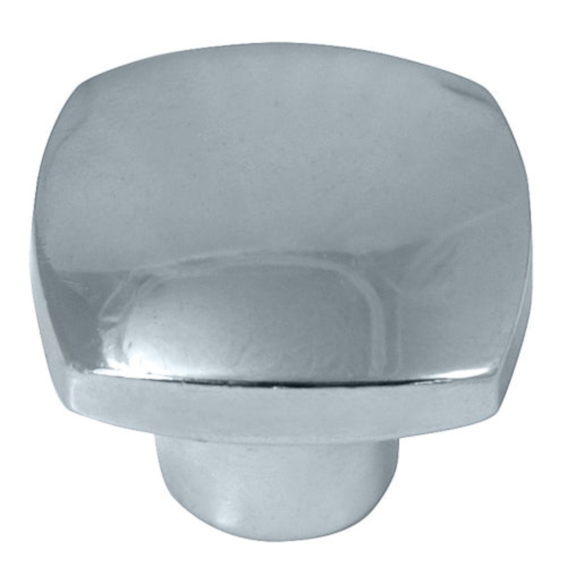 Laurey Aventura Series 74426 Knob, 30 mm L, Square, Polished Chrome