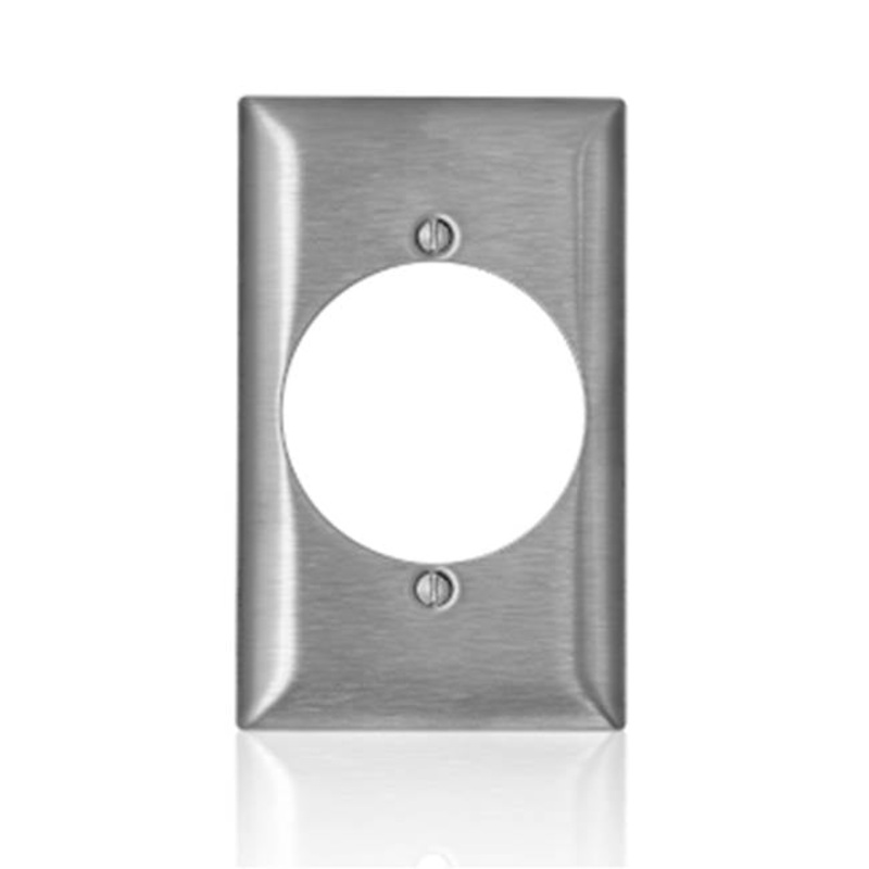 Leviton C Series SL723-000 Toggle Switch Wallplate, 1-Gang, 2.15 in Opening, Rectangular, Stainless Steel